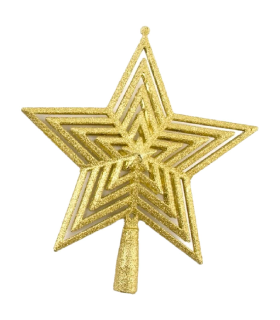 Tradineur - Estrellas para árbol navideño - Fabricado en Plástico - Decoración para temporada navideña - 21 cm - Modelo Surtido