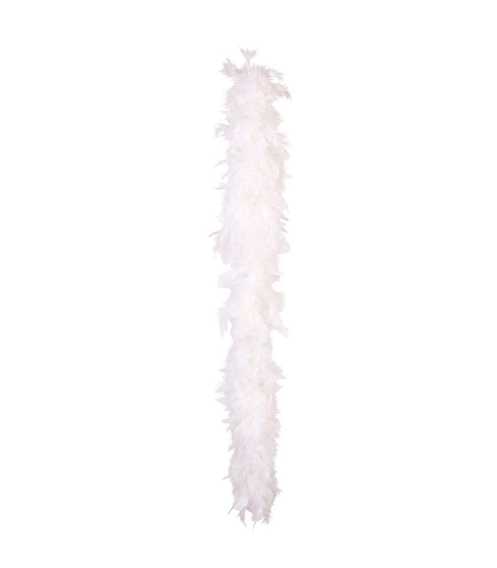 Boa de plumas de color blanco para jóvenes y adultos, complemento para carnaval, halloween, fiestas, celebraciones. Longitud: 180 cm