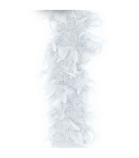 Boa de plumas de color blanco para jóvenes y adultos, complemento para carnaval, halloween, fiestas, celebraciones. Longitud: 180 cm