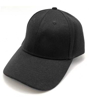 Tradineur - Gorra clásica de adulto con ajuste posterior de velcro, 100% poliéster, accesorio deporte, skate, aire libre (Negro, talla única, unisex)