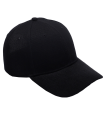 Tradineur - Gorra clásica de adulto con ajuste posterior de velcro, 100% poliéster, accesorio deporte, skate, aire libre (Negro, talla única, unisex)