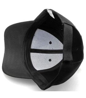 Tradineur - Gorra clásica de adulto con ajuste posterior de velcro, 100% poliéster, accesorio deporte, skate, aire libre (Negro, talla única, unisex)