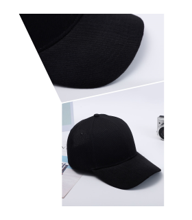 Tradineur - Gorra clásica de adulto con ajuste posterior de velcro, 100% poliéster, accesorio deporte, skate, aire libre (Negro, talla única, unisex)