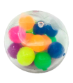 Tradineur - Pelota llena de bolas antiestrés - Poliuretano blando - Bola calmante para aliviar el estrés, regalo original - Ø 7 cm - Multicolor