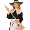 Tradineur - Escoba de bruja de 1 m - Para jóvenes y adultos - complementos para carnaval, halloween y celebraciones - Modelo ale