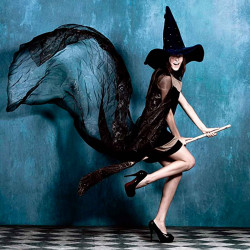 Tradineur - Escoba de bruja de 1 m - Para jóvenes y adultos - complementos para carnaval, halloween y celebraciones - Modelo ale