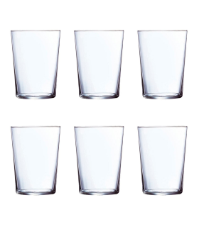 Luminarc - Pack 18 vasos de cristal: 6 x 53 cl, 6 x 36 cl y 6 x 23 cl, set gorbea de 18 vasos en diferentes tamaños