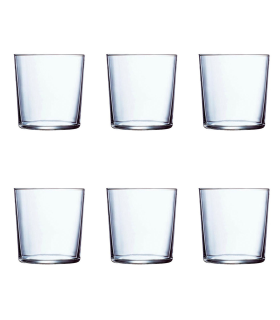 Luminarc - Pack 18 vasos de cristal: 6 x 53 cl, 6 x 36 cl y 6 x 23 cl, set gorbea de 18 vasos en diferentes tamaños