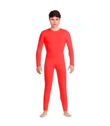 Tradineur - Mono maillot para jóvenes y adultos para carnaval, Halloween, fiestas, celebraciones, color rojo (Talla S)