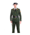 Tradineur - Disfraz de guardia civil para adulto, agente, fibra sintética, incluye chaqueta, pantalón y cinturón, carnaval, Halloween, cosplay (Unisex, Talla M)