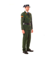 Tradineur - Disfraz de guardia civil para adulto, agente, fibra sintética, incluye chaqueta, pantalón y cinturón, carnaval, Halloween, cosplay (Unisex, Talla M)