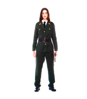 Tradineur - Disfraz de guardia civil para adulto, agente, fibra sintética, incluye chaqueta, pantalón y cinturón, carnaval, Halloween, cosplay (Unisex, Talla M)