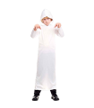 Tradineur - Túnica infantil con capucha - Fibra sintética - Ideal para las fiestas de disfraces - Carnaval, Halloween, cosplay - Talla para 7 a 9 años - Color Blanco