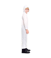 Tradineur - Túnica infantil con capucha - Fibra sintética - Ideal para las fiestas de disfraces - Carnaval, Halloween, cosplay - Talla para 7 a 9 años - Color Blanco