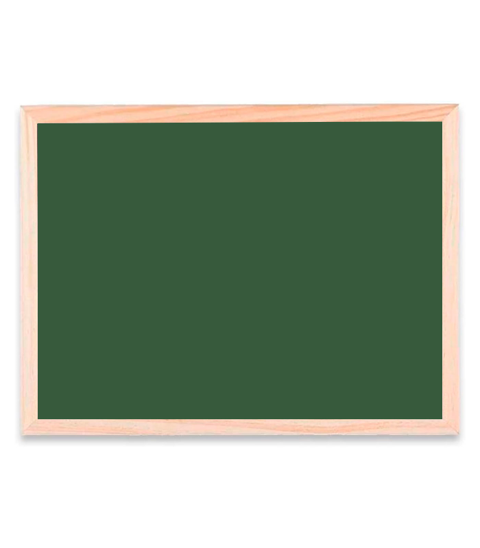 Tradineur - Pizarra con 2 tizas blancas y borrador, marco de madera, fácil de borrar y colocar, incluye hembrillas para colgar, ideal para colegios, oficinas (Verde - 30 x 40 cm)