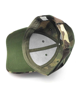 Tradineur - Gorra militar de adulto, 100% poliéster, ajuste posterior de velcro, accesorio deporte, skate, aire libre (Camuflaje, talla única, unisex)