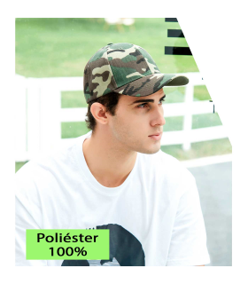 Tradineur - Gorra militar de adulto, 100% poliéster, ajuste posterior de velcro, accesorio deporte, skate, aire libre (Camuflaje, talla única, unisex)