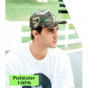 Tradineur - Gorra militar de adulto, 100% poliéster, ajuste posterior regulable, accesorio deporte, skate, aire libre (Camuflaje