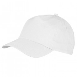 Tradineur - Gorra de adulto clásica con ajuste posterior regulable, 100% poliéster, accesorio deporte, skate, aire libre (Blanco