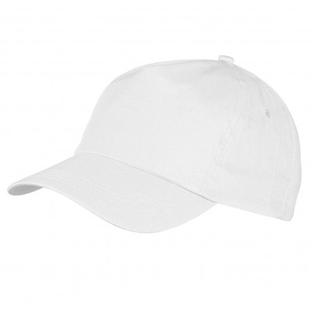 Tradineur - Gorra de adulto clásica con ajuste posterior regulable, 100% poliéster, accesorio deporte, skate, aire libre (Blanco