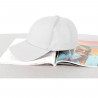 Tradineur - Gorra de adulto clásica con ajuste posterior regulable, 100% poliéster, accesorio deporte, skate, aire libre (Blanco