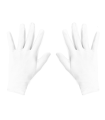 Tradineur - Guantes cortos de niños para disfraz, 100% poliéster, accesorio de carnaval, halloween, cosplay, fiestas, cumpleaños (Blanco, infantil, talla única)