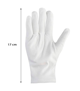 Tradineur - Guantes cortos de niños para disfraz, 100% poliéster, accesorio de carnaval, halloween, cosplay, fiestas, cumpleaños (Blanco, infantil, talla única)