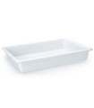 Tradineur - Bandeja frigorífica de almacenamiento, plástico, reutilizable, servir comida, aperitivos, fabricado en España - 2,5 litros - 30,5 x 23 x 5,5 cm – Blanco