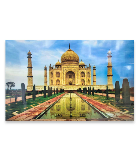 Tradineur - Puzzle/Rompecabezas de 1000 pzs - Diseño de la Taj Majal - Fabricación en cartón - Tamaño: 50 x 75 cm