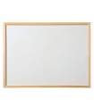 Tradineur - Pizarra blanca con marco de madera, incluye rotulador, fácil de borrar, ligera, ideal para colegios, tiendas, hogares, oficinas, 60 x 90 cm