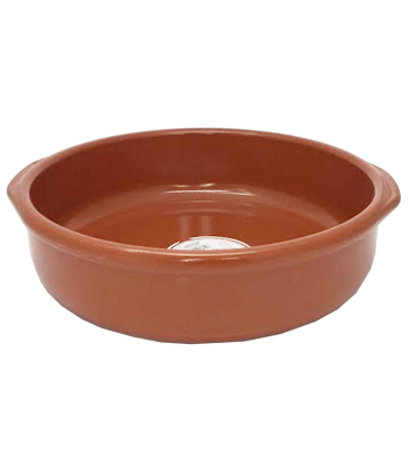 Tradineur - Cazuela redonda de barro - Apta para vitro y horno - Ideal para guisos y asados caseros – Ø 30 cm