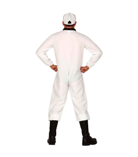 Disfraz de Astronauta, mono blanco con gorro para jóvenes y adultos para carnaval, halloween y celebraciones. Talla XL