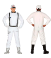 Disfraz de Astronauta, mono blanco con gorro para jóvenes y adultos para carnaval, halloween y celebraciones. Talla XL