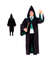 Disfraz de aprendiz mago verde, fibra sintética, incluye túnica, accesorios no incluidos, carnaval, halloween, cosplay, adulto unisex, talla L