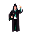 Disfraz aprendiz de mago verde, fibra sintética, incluye túnica, accesorios no incluidos, carnaval, halloween, cosplay, adulto unisex, talla S