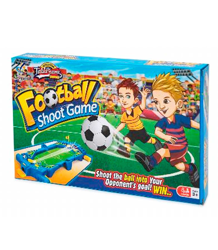 Juego de fútbol con disparadores, juego de mesa, juguete para niños, pinball de football, futbolín, 2 jugadores, dimensiones 37,5 x 18 x 3,5 cm, modelo aleatorio