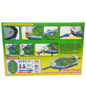 Juego de fútbol con disparadores, juego de mesa, juguete para niños, pinball de football, futbolín, 2 jugadores, dimensiones 37,5 x 18 x 3,5 cm, modelo aleatorio