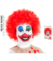 Tradineur - Peluca roja de payaso, fibra sintética, unisex, complemento para disfraz de carnaval, Halloween, cosplay, fiestas de cumpleaños (Adulto)