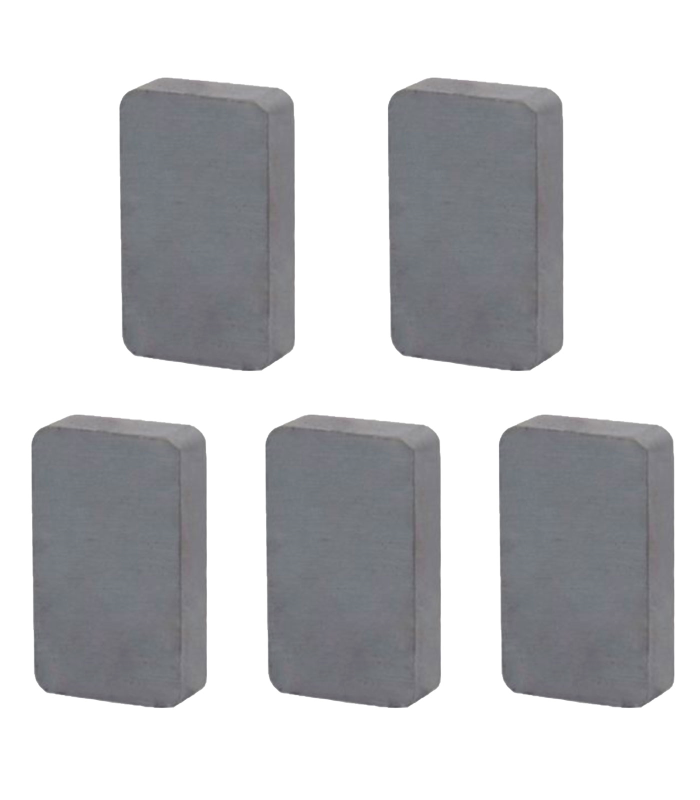 Tradineur - Pack de 5 imanes rectangulares, hierros magnéticos potentes para bricolaje, artesanía, manualidades, 28 x 15 x 5,5 mm