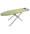 Tradineur - Tabla de planchar de metal, 100% algodón, altura regulable, soporte para plancha y patas metálicas antideslizantes, 110 x 32 x 75-90 cm, modelo aleatorio