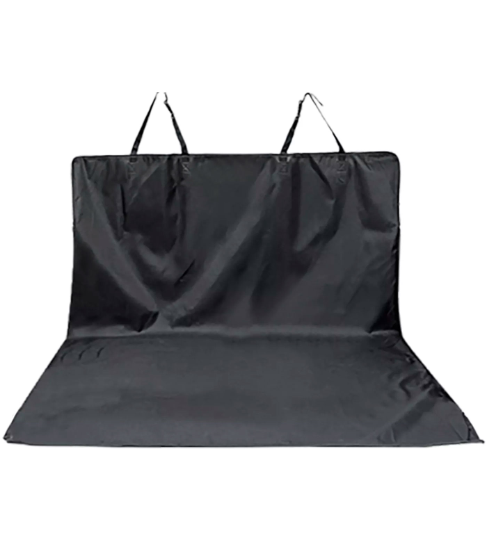 Tradineur - Funda para maletero de coche para mascotas, 100% poliéster, cubierta, protector de asiento, perros, fácil de instalar, vehículos (Negro, 148 x 120 cm)