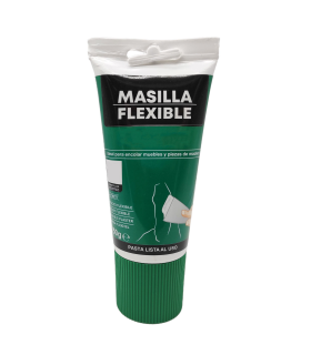 Tradineur - Pack de 2 tubos de masilla flexible, encolar muebles y piezas de madera, soportes absorbentes, uso exterior, albañilería, bricolaje - 150 g