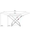 Tradineur - Tendedero plegable de resina con alas, 20 metros de espacio de tendido, soporte para tender la ropa en interior o exterior, color blanco