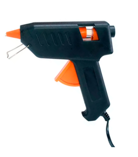 Tradineur - Pistola de silicona caliente 60W - pistola de pegamento, encolar - Incluye 2 barras de silicona y cable - Herramienta de bricolaje y manualidades