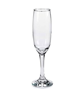 Tradineur - Set de 6 copas de cava de cristal, modelo Imperial, champán, cócteles, resistentes, aptas para lavavajillas, celebraciones (21 cl, 21 cm)