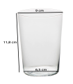 Tradineur - Set de 12 vasos de sidra, cristal, aptos para lavavajillas y microondas, servir agua, bebidas, refrescos, 12 x 9 cm, 50 cl