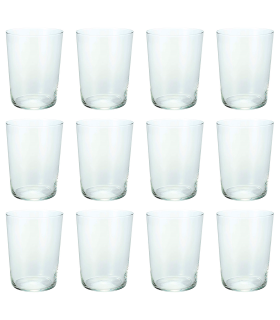 Tradineur - Set de 12 vasos de sidra de cristal, aptos para lavavajillas, cerveza, agua, bebidas, refrescos, 12 x 9 cm, 50 cl