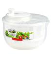 Tradineur - Centrifugadora de ensalada y verduras - Capacidad de 2,7 litros - Facil Manejo y sujecion segura - Apto para uso alimentario - Tapa Color Surtido - 21 x 20 x 15 cm