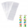 Tradineur - 3 paquetes de 36 bolsas transparentes de plástico para caramelos, envolver galletas, chuches, fiestas, cumpleaños, r