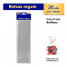 Tradineur - 3 paquetes de 36 bolsas transparentes de plástico para caramelos, envolver galletas, chuches, fiestas, cumpleaños, r